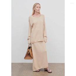 Work Dresses The R0w Winter Autumn 2023 Wome Dress Top Sets Long Sleeve Loose Solid Colour High Quality Fashion Brand Designer