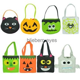 Totes Halloween pumpkin bag handbag candy bag pumpkin bag pumpkin bag spider bat bag black cat bagblieberryeyes