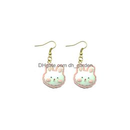 Stick Cute Earring For Women Resin Bear Frog Drop Earrings Children Handmade Jewellery Diy Gifts Dangle Delivery Smtnc