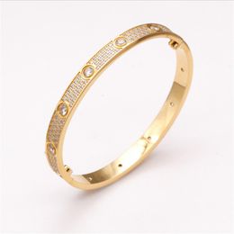 Fashion Charm Bracelet for womens mens custom cuff bangle silver gold titanium steel luxury designer jewelry screw screwdriver lov276d