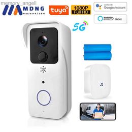 Doorbells 1080P WiFi Doorbell Camera HD Smart Wireless Video Door Bell Home Security Support 2.4GHZ 5GHZ Tuya SmartLife APP Intercom Bell YQ230928