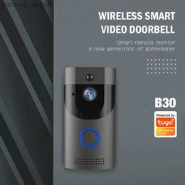 Doorbells Tuya APP Smart Video Doorbell Infrared Night Vision Waterproof Visual Intercom Remote Monitoring WiFi Wireless Doorbell for Home YQ230928