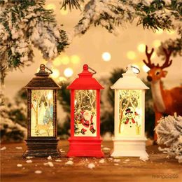 Christmas Decorations Christmas Lantern Decoration Old Man Snowman Hanging Candle Holder Christmas Tree Decoration Christmas Lantern Light Castle R230928