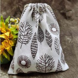 Coffee Tree Linen Drawstring Bags 8x10cm 9x12cm 10x15cm 13x17cm pack of 50 Eyelash Makeup Jewellery Gift Pouches237R