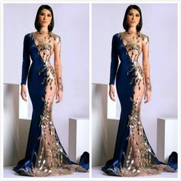 aso ebi arabic sparkly sexy evening dresses sheer neck mermaid prom dressses mermaid velvet formal party bridesmaid pageant gowns 273B