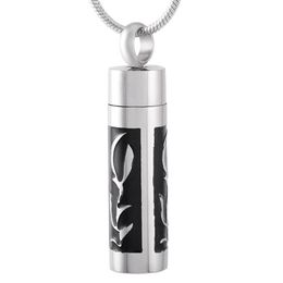 Chains Cylinder Cremation Urn Pendant Stainless Steel Memorial Keepsake Necklace Jewelry For Men Holds Way More Ashes208Z