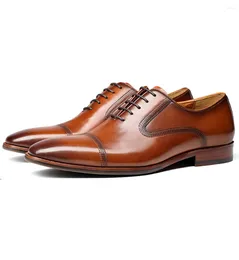 Dress Shoes Italian Small Leather The First Layer Of Hand-made Business Casual Three Joints Men's Sh