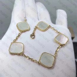 Woman Charm Bracelets Flower Pendants Necklaces Elegant Chain Bracelet Fashion Designer Necklace Brace Lace Jewelry2096