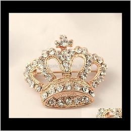 Decorative Garment Crystal For Women Wedding Bridal Shiny Rhinestone Crown Dress Pin Zdms5 Pins Brooches O6Dth2733