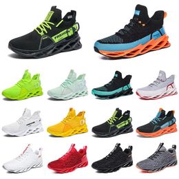 Adult men and women running shoes with different colors of trainer royal blue Beige sports sneakers three