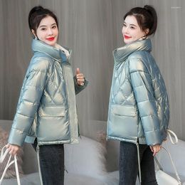 Women's Trench Coats Bright-faced Down Cotton-padded Jacket Female Korean Version Of Loose Explosions Winter Padded Coat