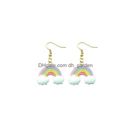 Stick Rainbow Creative Earring For Women Resin Lips Drop Earrings Children Handmade Jewelry Diy Gifts Delivery Smtxt