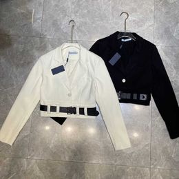 Women S Suits Blazers Jacket Casual Style With Belt Corset Lady Slim Fashion Jackets Pocket Outwear Warm Coats S L