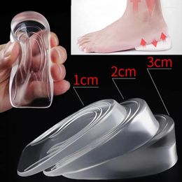 Women Socks Transparent Silicone Invisible Raised Insoles Inner Increase Gel Heightening Absorption Deodorant Reusable Insole