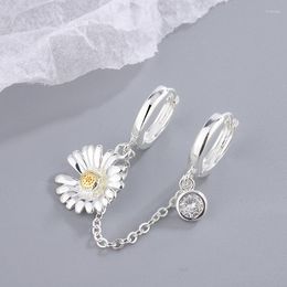 Hoop Earrings REETI 925 Sterling Silver Sunflower Creative Sexy Jewellery For Women Gift