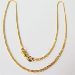 17 7inches 18K Solid Yellow Gold Chain Necklace Men&Women Milan Chain 2 7-3g356C