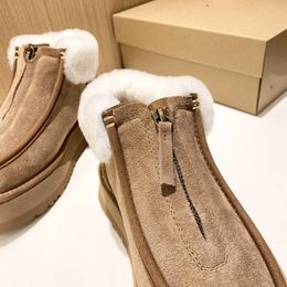 23 classic women's brand shoes, cowhide frosted sheepskin fur and bean bladder, classic reproduction of casual warm snow boots