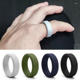 Cluster Rings Men And Women Silicone 7-13 Size Hypoallergenic Flexible Antibacterial Wedding Rubber Bands Finger Ring