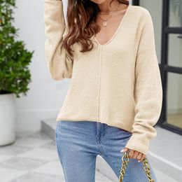 Women's Sweaters Women Pullover Sweater Batwing Sleeve Cami Shirt Top V Neck Basic Autumn Loose Fit Solid Color Casual Style Daily Outfit