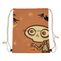 Totes Drawstring Bag Halloween Pumpkin Packaging Gift Drawstring Bag Backpack Portable Packaging Bag23blieberryeyes