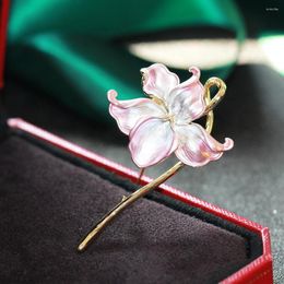 Brooches Romantic Sweet Pink Lotus Brooch Pin For Women Elegant Flower Gift Jewelry Wedding Party Banquet Corsage Charming Badges