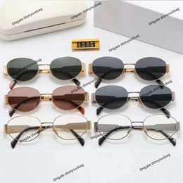 Fashion brand Sunglasses New street photo trend Sunglasses Oval Glasses Small frame glasses