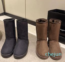 Style Winter Snow Women Anti Slip Casual Woman Shoe Boot Female Warm Plush Mid-calf Long Botas Mujer