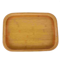Plates Bamboo Storage Tray El Double Handle Cupcake Home Snack Trays Wooden Pallets Fruit Simple Severing Teaware