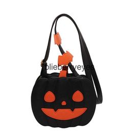 Totes Halloween Funny Pumpkin 2023 New Fashion Contrast Colour Personalised Creativity Trendy Shoulder Women's Bag Skew Bag05blieberryeyes