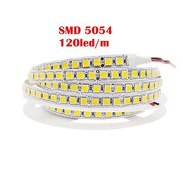 Umlight1688 SMD 5054 LED Strip 60LED 120 LED Flexible Tape Light 600LEDS 5M ROLL DC12V more bright than 5050 2835 5630 Cold white284W