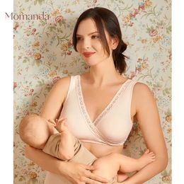 Maternity Intimates Maternity Nursing Sleep Bra For Breastfeeding Wireless Plus Size Soft Daily Wide Comfortable Shoulder Straps Postpartum DD E F G 230927