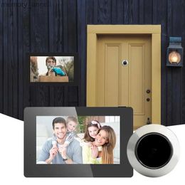 Doorbells 4.3inch Door Eye Anti-theft Door Camera IR Night Vision Electronic Peephole Viewer Energy-saving Accessories for House Security YQ230928