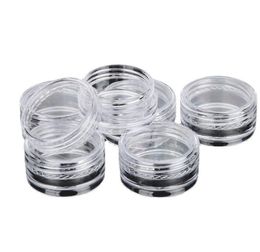 1000pcs 5g 5ml Small Round sample Cream Bottle Jars container Mini plastic container for nail art storage DIY PS plastic bottles 5 layers ZZ