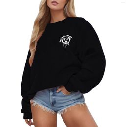 Women's Hoodies Fleece Sweatshirt Women Solid Colour Print Drop Shoulder Sleeve Hoodless Medium Petite Sweatshirts