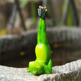 Decorative Figurines Frogs Yoga Decor Mini Meditating Garden Sculpture Outdoor For Porch Yard Decoracion Para El Hogar Moderno