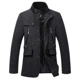 Men's Wool Blends Men Woolen Coat Jacket Short 2023 Spring Autumn Winter Male Cashmere Trench Casual Fashion 230928