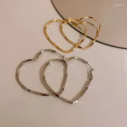 Hoop Earrings Fashion Big Love Heart Trendy For Women Cute Geometric Statement Jewelry Party Gift 2023