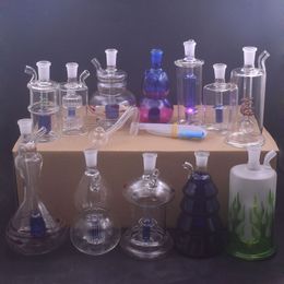 Cheapest Small Glass Oil Burner Bong Water Pipe Hookah Small Hand Bongs Thick Pyrex Recycler Dab Rigs Smoking Pipes with 10mm Male Glass Oil Burner Pipes