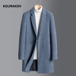 Men's Wool Blends 2023 arrival winter jacket men fashion Woolen Coat Casual trench coat Men Dress Jacket full Size M4XL DY107 230927