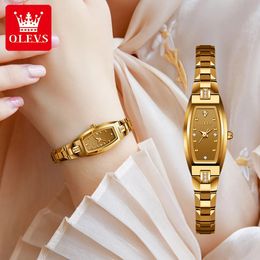 Womens Watches OLEVS Original Quartz Watch for Women Luxury Gold Fashion Elegant Diamond Waterproof Ladies Wristwatch Bracelet Reloj Para Mujer 230927
