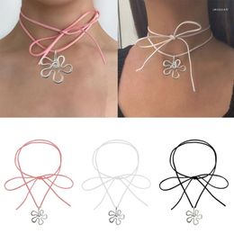 Pendant Necklaces Tied-up Statement Necklace Girls Jewellery Choker Chain Gift For Women Party
