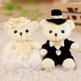 Plush Dolls 1pair 18cm Selling Item Couple Bears Wedding Bears Wedding Gifts Soft Doll kawaii Toy Brinquedos For Kid 230927