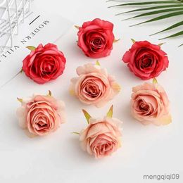 Christmas Decorations Artificial Flowers Cheap Silk Roses Head For Home Wedding Decoration Christmas DIY Scrapbook Craft Supplies Plants