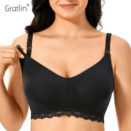 Maternity Intimates Gratlin Maternity Wireless Full Coverage Breastfeeding Maternal Support Nursing Bra Wide Comfortable Shoulder Straps 3440 BDD 230927