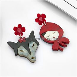 Stick Yaologe New Trend Unique Designs Acrylic Earrings For Women Fashion Cartoon Long Pendant Ear Jewelry Girls Party Gifts Drop Deli Smtaz