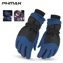 Five Fingers Gloves PHMAX Ski Windproof with Touchscreen Function Thermal Snowboard Skiing Mitten Warm Motorcycle Snow Glove Men Women 230928