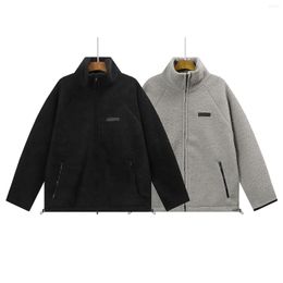 Mäns päls designer lamm ull kappa män kvinnor kashmir fleece jacka tonåring par kläder avslappnade tjocka hoodies