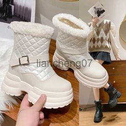 Boots 2023 Girls Snow Boots Winter Fur Warm Cotton Shoes Women Casual Shoes Autumn Waterproof Sneakers Light Comfortable Boots x0928