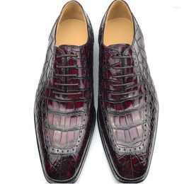 2025Dress Shoes Chue Crocodile Leather Men Handmade Business For