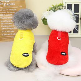 Cat Costumes Dog Fleece Clothes Pet Solid Colour Vests Coat Pullover Comfortable Universal Warm Casual Stylish Puppy Supplies